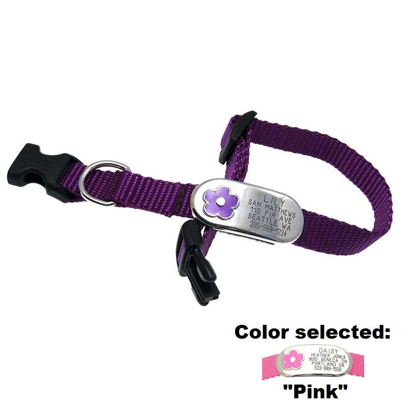 Jewelry ID Collar - Flower, - Lucky Pet